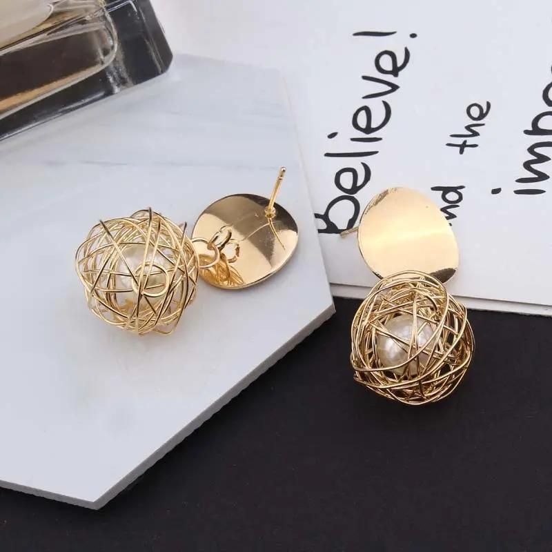 AVR JEWELS China Dangle Gold Double Disk Earrings For Women and Girls - Bluetick Nexus Pvt Ltd