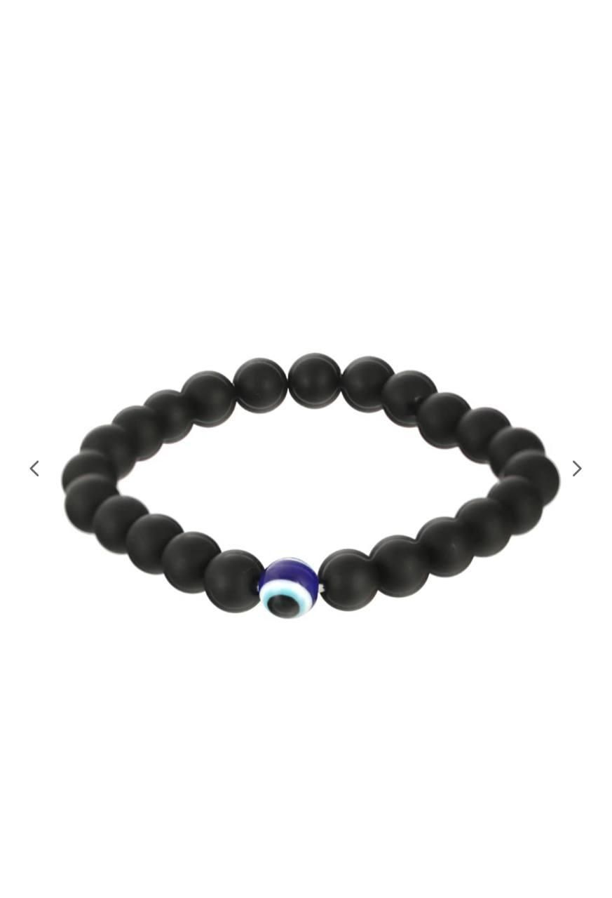 PD Enterprise Black Evil Eye Beaded Bracelet Unisex - Bluetick Nexus Pvt Ltd