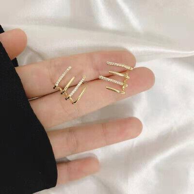 AVR JEWELS Korean Gold Plated Four Prong Stud Earrings - Bluetick Nexus Pvt Ltd
