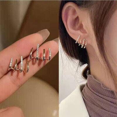 AVR JEWELS Korean Gold Plated Four Prong Stud Earrings - Bluetick Nexus Pvt Ltd