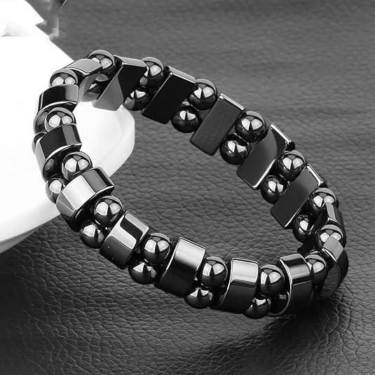 Magnetic Sugar Control Bracelet,Unisex Stylish Health Care Magnetic Black Stone Therapy Bracelet - Bluetick Nexus Pvt Ltd