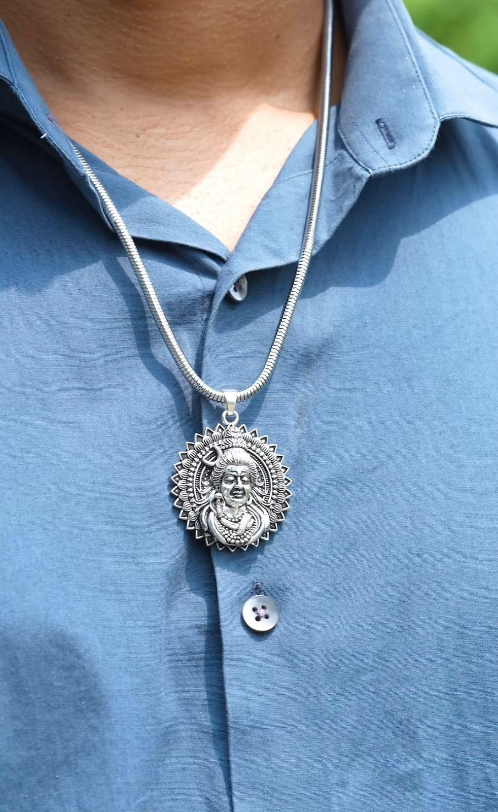 Lord Shiva Pendant with Snake Chain - Bluetick Nexus Pvt Ltd