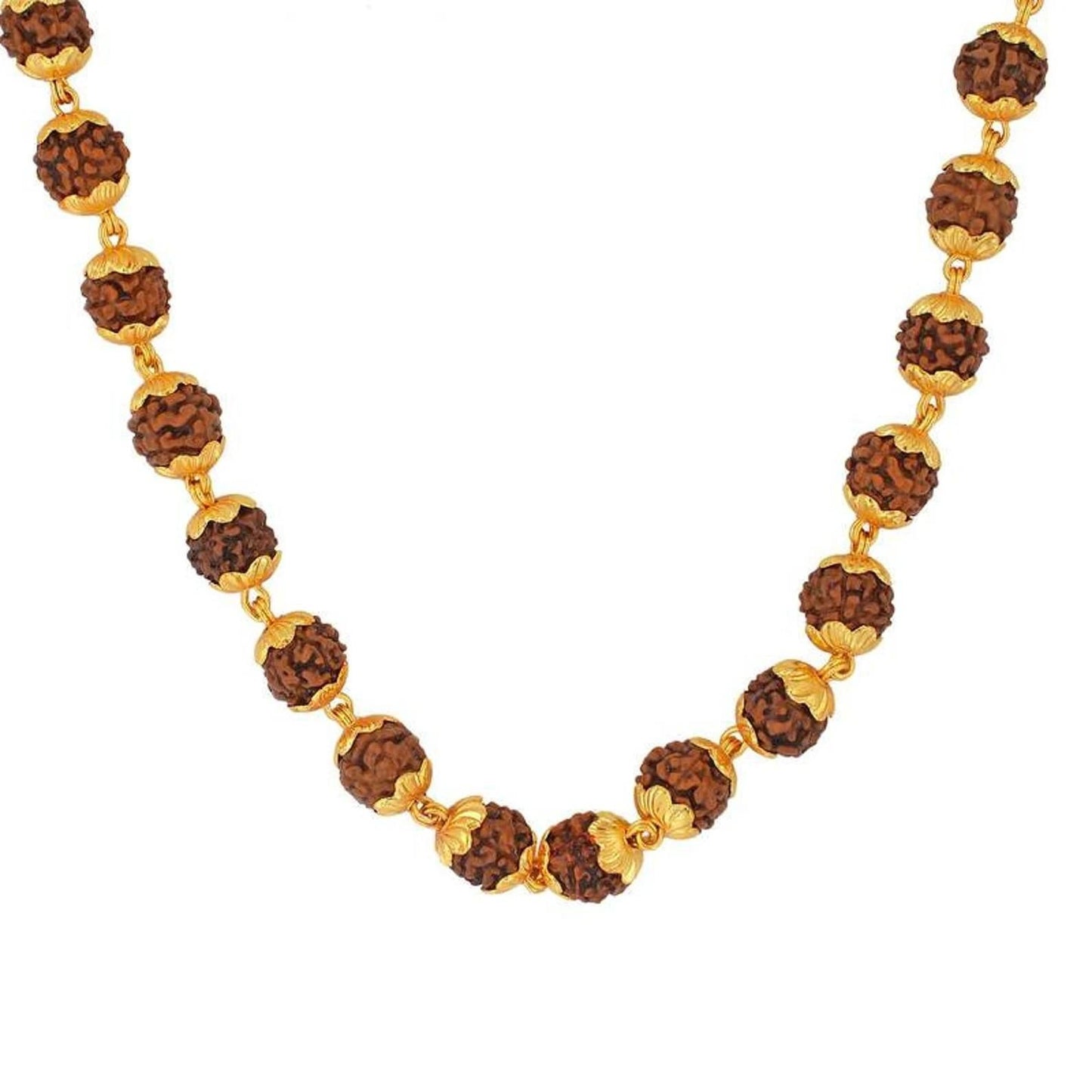 Gold-Plated Rudraksha Mala - Bluetick Nexus Pvt Ltd