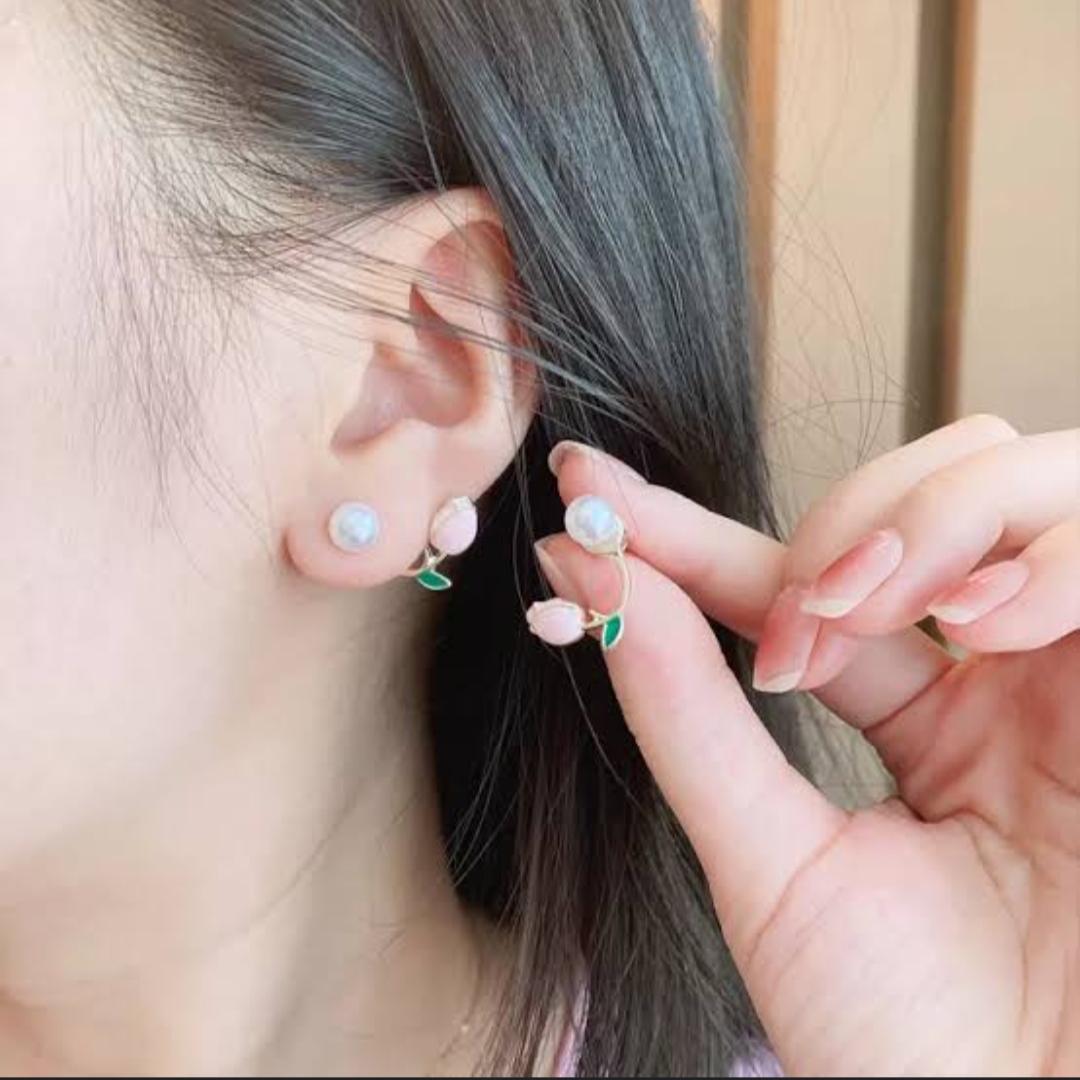 AVR JEWELS Stylish Korean Artificial Rose Stud Earrings For Women and Girls - Bluetick Nexus Pvt Ltd