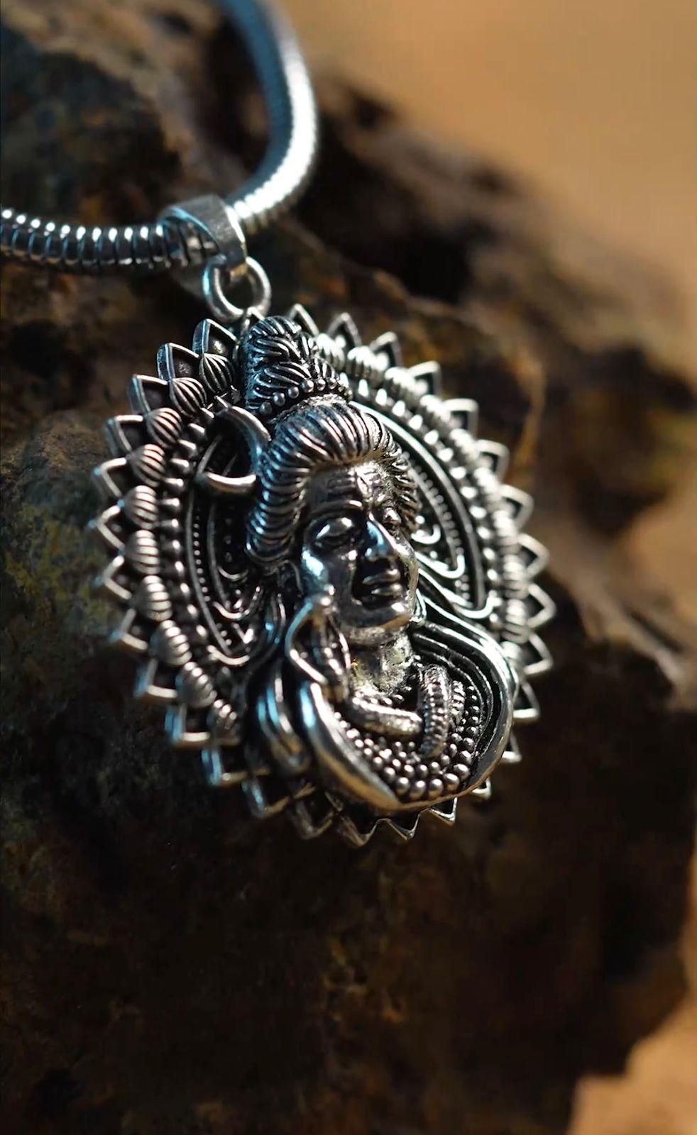 Lord Shiva Pendant with Snake Chain - Bluetick Nexus Pvt Ltd