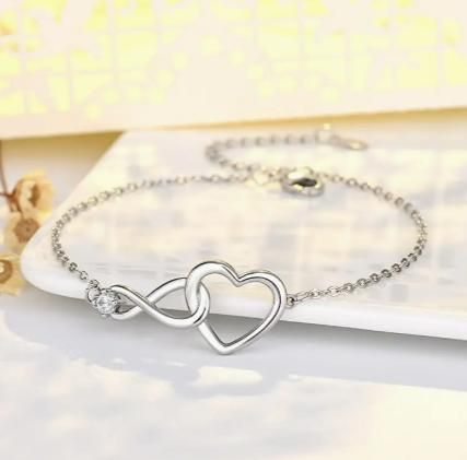 Golden Heart-Shaped Zirconia Bracelet - Bluetick Nexus Pvt Ltd