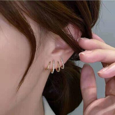 AVR JEWELS Korean Gold Plated Four Prong Stud Earrings - Bluetick Nexus Pvt Ltd